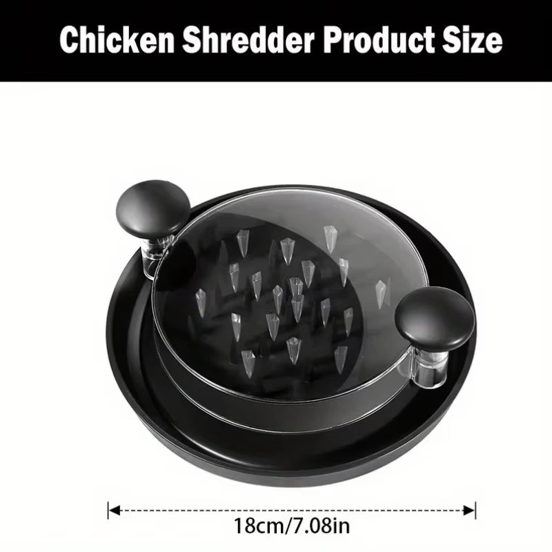 Upgraded Chicken Shredder with Transparent Cover – Large Anti-Slip Tool for Shredding Chicken, Beef & Vegetables