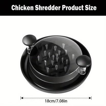 Upgraded Chicken Shredder with Transparent Cover – Large Anti-Slip Tool for Shredding Chicken, Beef & Vegetables